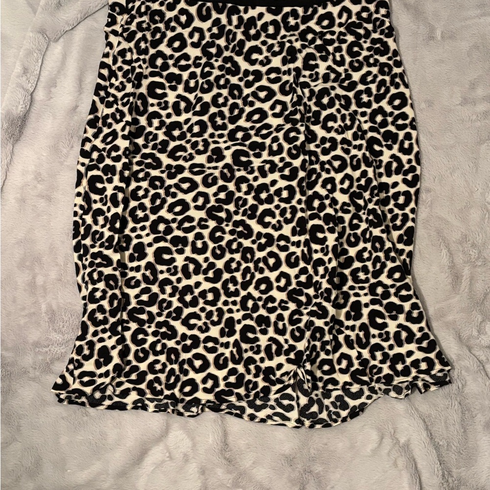 Terra & Sky Cheetah Midi Skirt